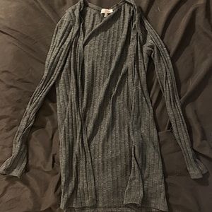 Gray lined cardigan